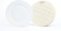 Covermates Keepsakes Quilted Dish Dividers – Set of Padded Plate Protectors for China & Dinnerware Storage, Scratch Protection, Machine Washable, Cream