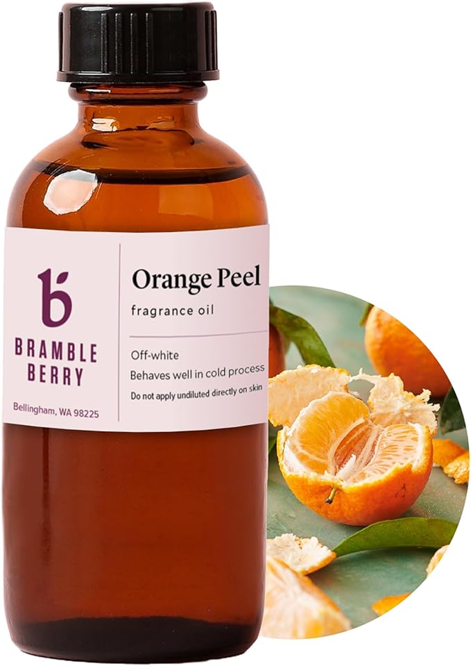 Bramble Berry Orange Peel Fragrance Oil 2 oz | Zesty Orange Rind Scent for Soap Making, Candles, Lotion, Bath Bombs & Perfume | Skin Safe, Vegan, Paraben & Phthalate Free, DIY Craft Essential