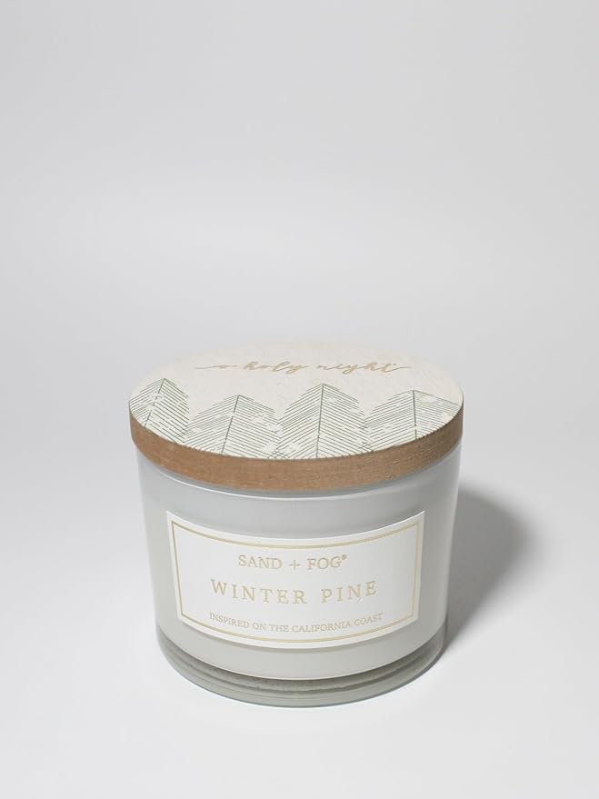 Sand + Fog Scented Candle - Winter Pine – Additional Scents and Sizes – 100% Cotton Lead-Free Wick - Luxury Air Freshening Jar Candles - Perfect Home Decor – 12oz …