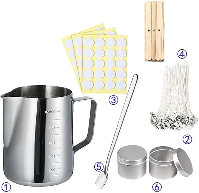 Yiodauh Candle Making Kit DIY Candle Kit Soy Bean Wax Making Supplies Handmade Aromatherapy Beeswax Crafts Gifts Mold Tool Sets