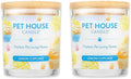 Pet House Candles, Clean Long-Lasting Pet Odor Candles for Home, Plant-Based, 60 Hour Burn Time - Lemon Cupcake, 9 oz, 2 Pack