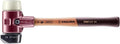 Halder Simplex Soft-Faced Mallet 3028.260 – Medium-Hard "Stand-Up" Rubber Insert, Hard Nylon Insert, Cast Iron Housing with Handle Protection Sleeve, Varnished Wooden Handle, 60mm, 3.4 lbs.