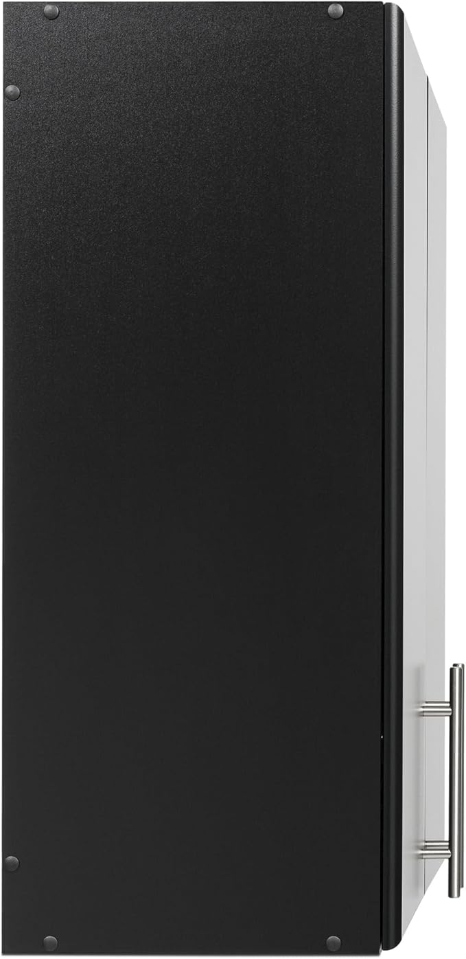 Prepac Elite 32" Wall Cabinet, Black Storage Cabinet with 1 Adjustable Shelf for Kitchen, Bathroom, 12" D x 32" W x 30" H, BEW-3230