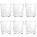 Okllen 6 Pack Clear Round Plastic Waste Baskets, BPA-Free Trash Can Bin for Bathroom, Kitchen, Office, Home, 8"x7.5"x6.4"
