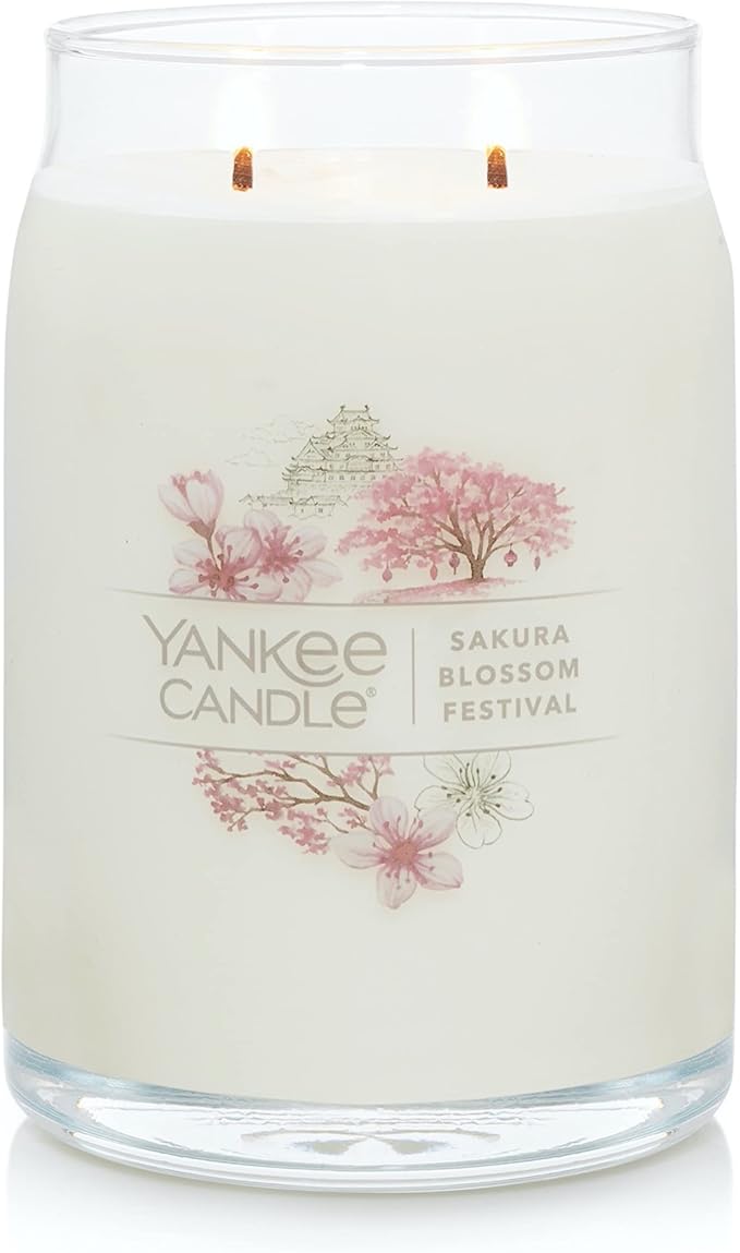 Yankee Candle Sakura Blossom Festival Scented Signature 20oz Large Jar 2-Wick Candle Over 60 Hours of Burn Time