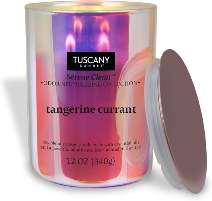 Tuscany Candle Tangerine Currant Scented Air Purifying Candle, 12 oz