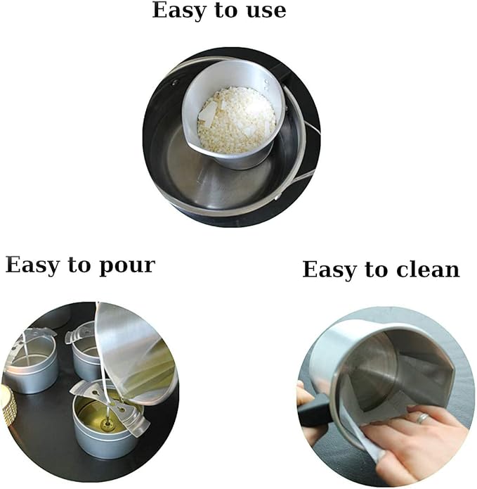 Yarlung 4 Pounds Candle Making Pouring Pot, Aluminum Construction Candle Making Pitcher Dripless Pouring Spout Wax Melting Pot with Heat-Resisting Handle