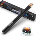 Candle Lighter, Electric USB Lighter with Upgraded LED Display Safety Switch, Rechargeable Flameless Windproof, Black