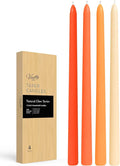 Viyffo Taper Candles, 12 Inch, 4 Pack, Orange – Unscented, Smokeless Design, Up to 8-Hour Burn – Tall Candlesticks for Table Decor, Weddings & Dinners