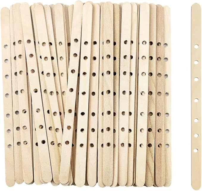Candle Wick Holders- 100 Pcs Wooden Candle Wick Holders for Large and Multi Wick Candles, Wick Centering Devices Candle Wick Bars for Candle Making