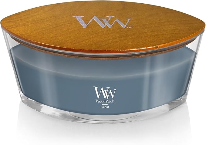 WoodWick Tempest Gifts for Women and Men, 16 oz Ellipse Candle with Crackling Wick
