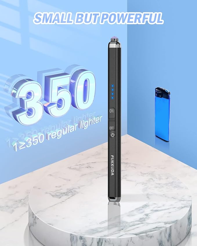 Dual Arc Electric Candle Lighter Gift Box Rechargeable USB Lighter Gifts for Women Men Plasma Arc Lighters for Candle Gift Choice (Obsidian Black)