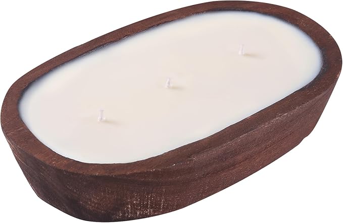 Scented Candles for Home, YeeQue 4pack Aromatheraphy Candle, Large Wooden Bowl Candle for Women,Girl Birthday Gift 3 Wicks, 48oz,120Hours Long Lasting Burn