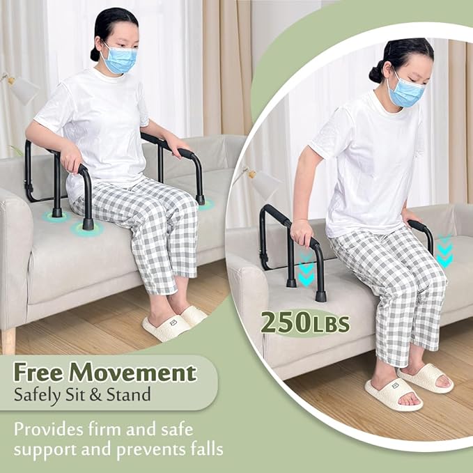 Mybow Stand Assist, Chair Lift Assist Devices for Seniors Elderly, Mobility Standing Aid Rail for Couch, Chair Assistance Handle for Disabled Patients, Safety Grab Bar for Home Care Portable Device