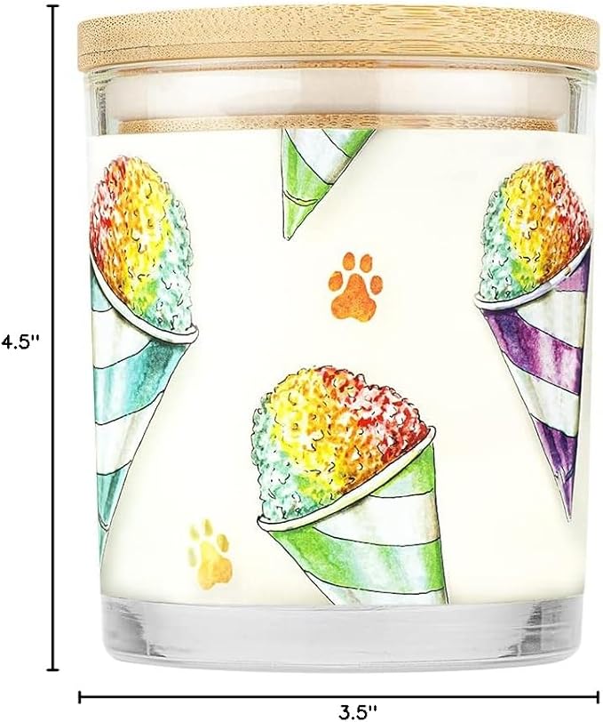 Pet House Candles, Clean Burning Scented Pet Odor Candles, Natural Soy-Based, 60 Hour Burn Time - Snow Cone, 9 oz, 2 Pack