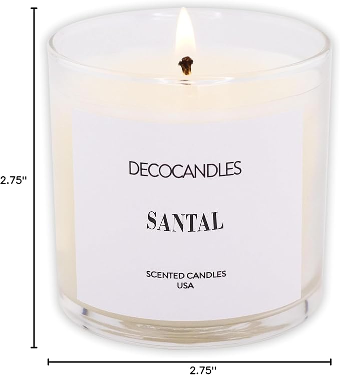 Urban Concepts by DECOCANDLES - Santal - Highly Scented Soy Candle - Long Lasting - Hand Poured in USA (6 Oz.)