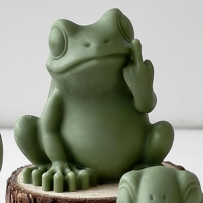 Frog Cylinder Candle & Resin Mold - Resin Casting Silicone Molds for Home Decor & Candle Making Wave Spiral Mold