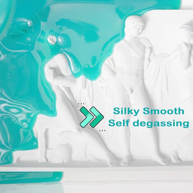 BBDINO Silicone Mold Making Kit - Super Elastic Silicon for Mold-Making 2 Gallons - Platinum Grade 1A:1B Mixing- Ideal for Resin/Silicone/Soap Molds Casting Jade Green