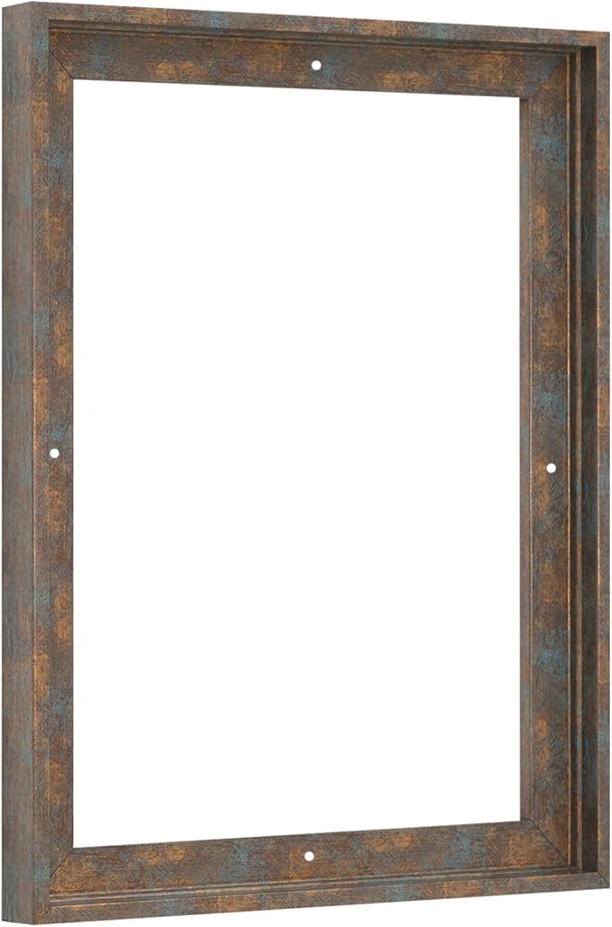 Pixy Canvas Floater Frame 22x28 for 0.75 inch Deep Canvas Paintings/Canvas Prints/Wood Canvas Panels/Wall Art/Wall Decor/Home Decor/Artwork, (Rusty Blue, 22 x 28 inch, Portrait)