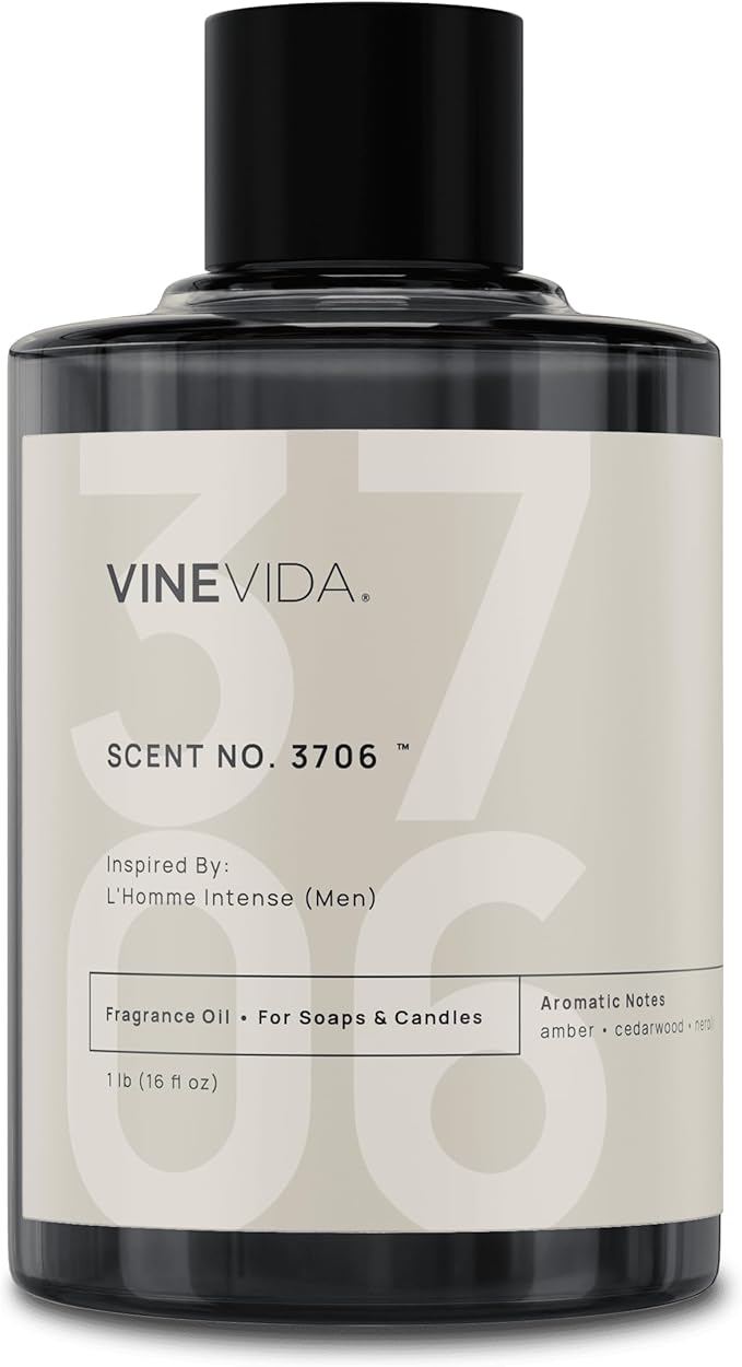 VINEVIDA [16 Oz] Inspired by: L'Homme Intense (Men); Fragrance Oil for Candle Making and Soap Making - Premium Candle Scents for Soy Candles