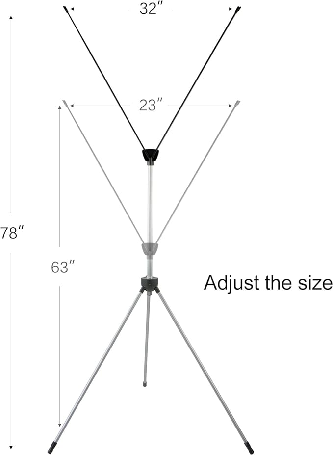 T-SIGN Reinforced Block Adjustable Tripod X Banner Stand, 23 x 63 to 32 x 78 Inch, Portable Travel Bag, Bigger, More Adaptable, Trade Show Exhibition - Silver (Pack of 1)