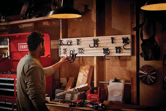 CRAFTSMAN Versatrack Garage Storage System, Storage Rail with 20 Piece Set Mounting Accessories (CMST22000)