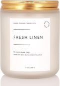 Fresh Linen Scented Candle for Home Scented 50+ Hrs Long Lasting100% Natural Soy Wax Clean Linen | Candle Gifts for Women Men Highly Scented House Warming Gifts