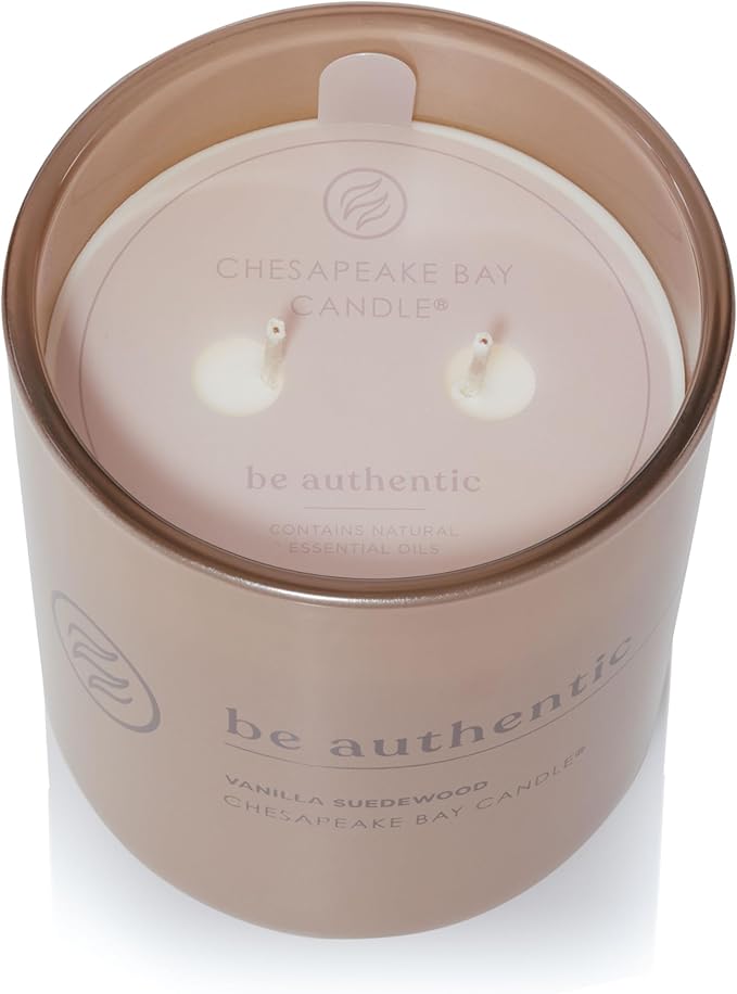 Chesapeake Bay Candle Intentions Collection Candle, Be Authentic: Embrace Your True self (Vanilla Suedewood), 13 oz, Home Décor