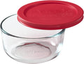 Pyrex Simply Store 2-Cup Single Glass Food Storage Container with Plastic Lid