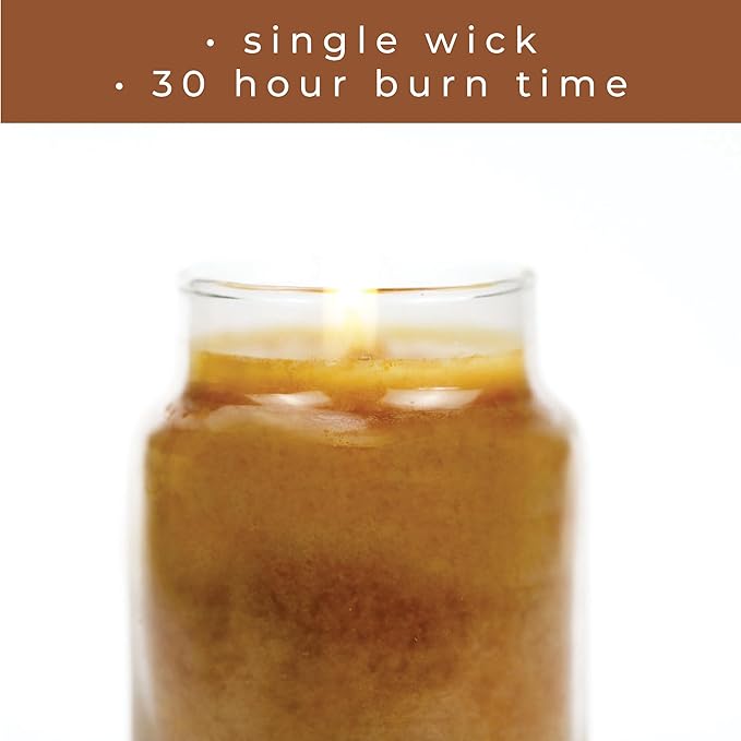 A Cheerful Giver - Vanilla Bourbon - 6oz Baby Scented Candle Jar with Lid - Keepers of The Light - 30 Hours of Burn Time, Gift Candle, Brown