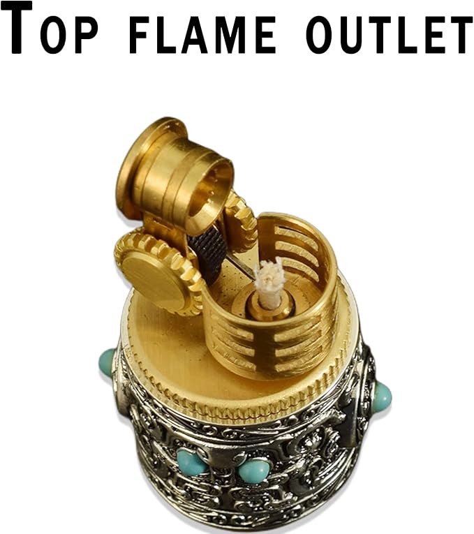 Vintage Candle Lighter, Cool Antique Refillable Kerosene Soft Flame Lighters for Candles, Unique Gift for Men