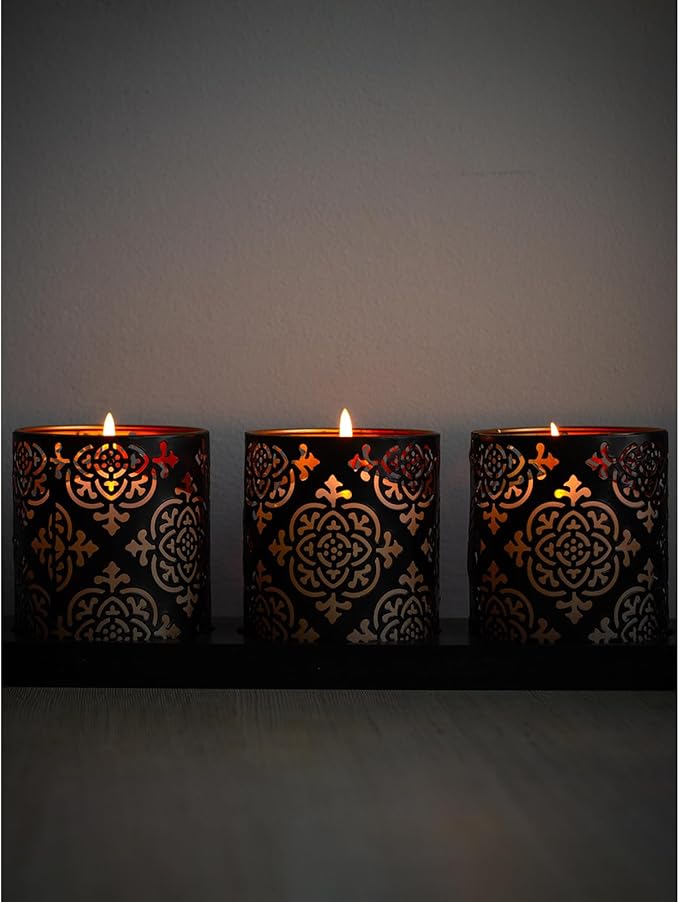 CANDWAX 3x3 Pillar Candle Set of 3 - Dripless Pillar Candles for Home - Elegant Ivory Candles for Relaxing Atmosphere