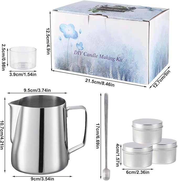 Omana Candle Making Kit for Adult Beginners Make Your Own Candles with DIY Starter Set Premium Soy Wax Maker All in Pack Easy Supplies Accessories Guide Aromatherapy Gift