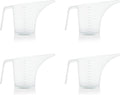 Funnel Pitcher for Soap Making, Large Capacity Easy Pour Container with Long Spout, Soap Making Supplies, Bakeware Mold, Candle, Microwave Safe, 4 Cups, 32 Ounces, 1000 ml - Set of 4