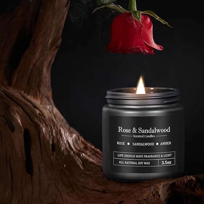8 Pack Scented Candles for Men, Masculine Candle Gift Set with Smoky & Woody Scents, Soy Wax Aromatherapy Candles for Home, Birthday Gift for Him, Boyfriend, Spring Candles