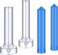 2 Pieces Taper Candle Mold Cylinder Candle Moulds Pillar Candle Molds for Making Emergency Candles and Table Candles with Wire Wicks Clips Tool kit