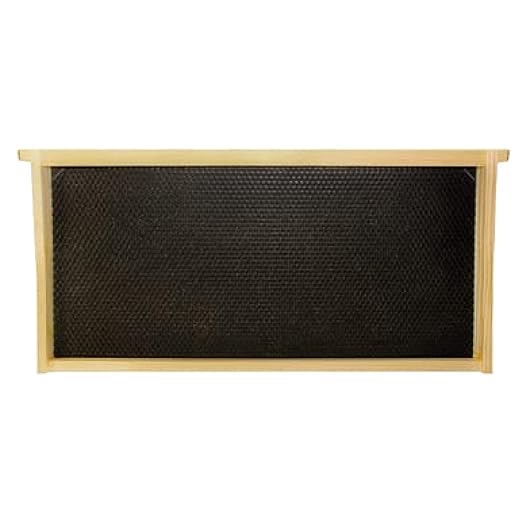 Mann Lake Premium Beekeeping Frames, Fully Assembled, Deep Rite-Cell Hive Frames, Beeswax Coating, Universal Fit, BPA & BPS Free, 9 1/8 Inches, Black, 20-Pack