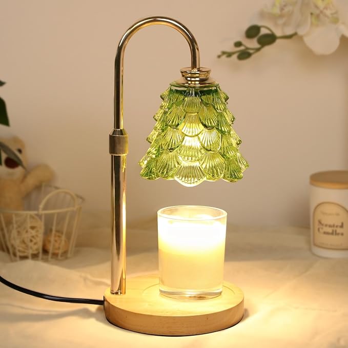 GEEZO Fragrance Candle Warmer Lamp，Electric Candle Warmer with Timer & Dimmer，Mom Christmas Birthday Gifts for Women, House Warming Gifts New Home Bedroom Decor