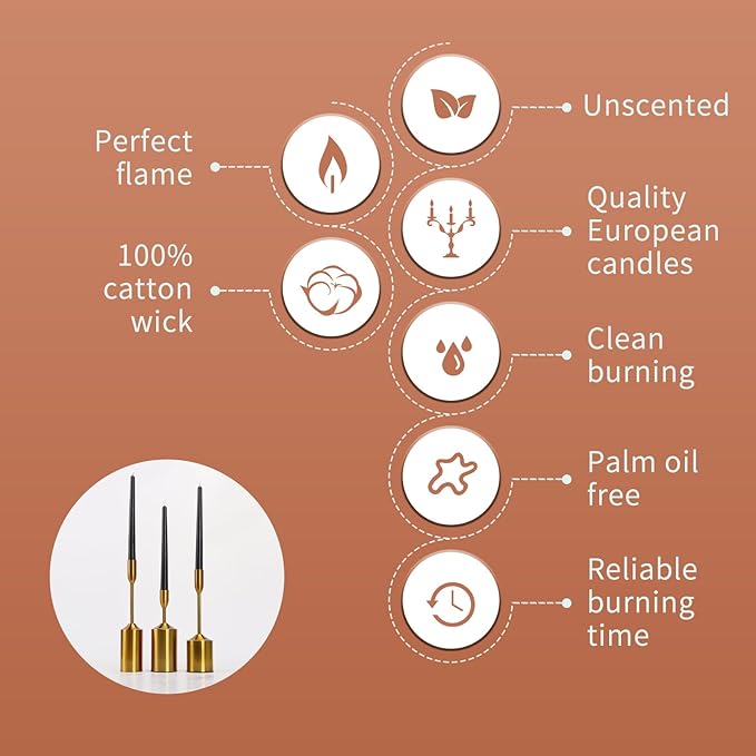 SOFT BREEZE 24 Pack 10 Inch Taper Candles,8 Hours of Burning Time Taper Candle, Odorless, Dripless,Smokeless, Restaurant, and Party Candles, Household Dinner Candles, White