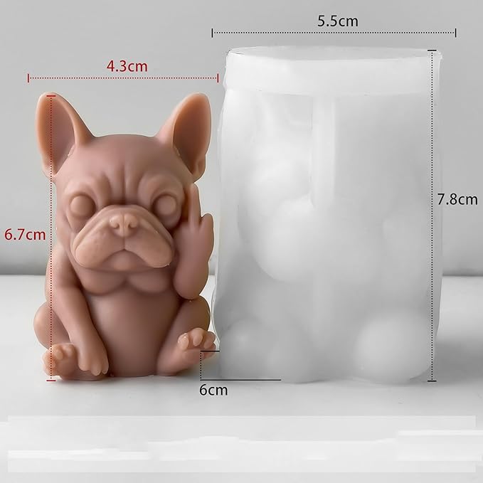 Dog Cylinder Candle & Resin Mold - Resin Casting Silicone Molds for Home Decor & Candle Making Wave Spiral Mold