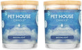 One Fur All Pet House Candle 2 Pack - Plant-Based/Soy - Clean Burning Scented, Long Lasting Pet Odor Candle for Home - Moonlight