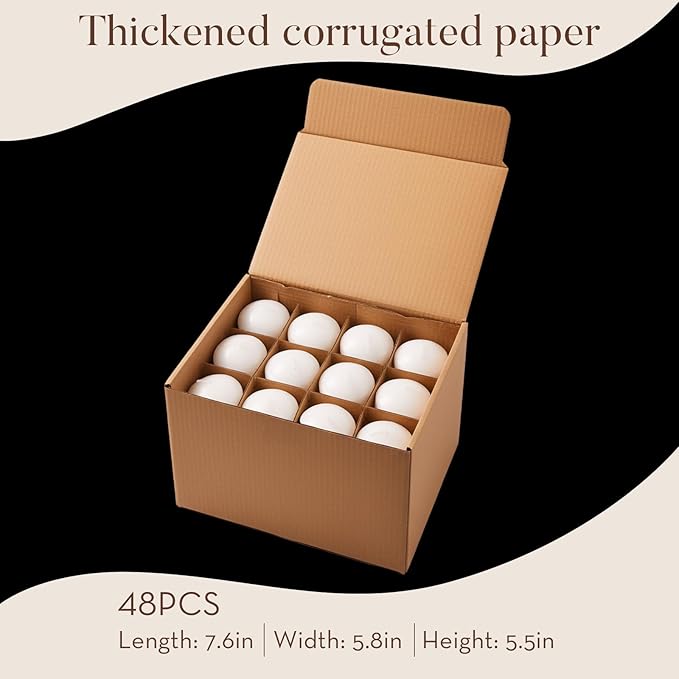 1.75 inch White Floating Candles, 48 Pack 5-6 Hours Long Burning Floating Candle, Burn Clean & Unscented Floating Candles for Centerpieces,Wedding, Christmas