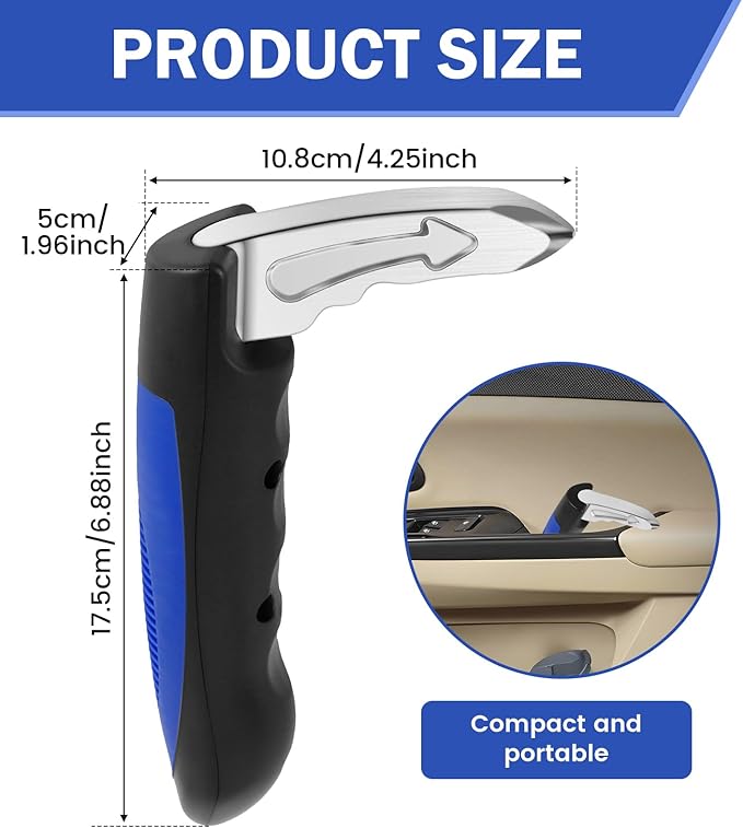 2pcs Car Door Handle for Elderly, 2 in 1 Multifunction Vehicle Support Handles, 2Pcs Portable Car Door Assist Handle, Automotive Car Handle Assist for Elderly