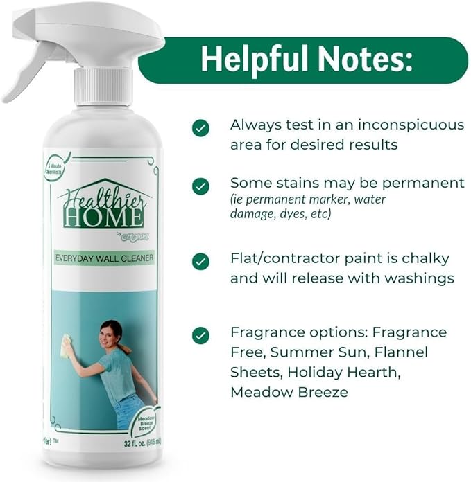 CHOMP! Painted Wall Cleaner Spray, Multipurpose for Walls, Ceilings, and Baseboards, Removes Dirt, Dust, Odor, Stains, Healthier Home 5-Minute CleanWalls 4-in-1, 32 Ounces (Eucalyptus Tranquility)