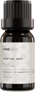VINEVIDA [0.33 Oz] Scent No. 3809 Inspired by Fahrenheit (Men); Fragrance Oil for Candle Making and Soap Making - Premium Candle Scents for Soy Candles