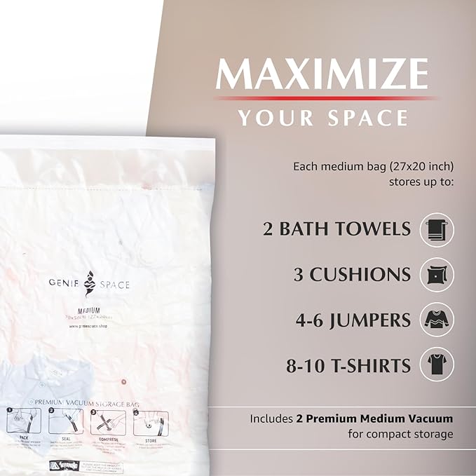Genie Space - Premium Bags - Medium - 2 Pack
