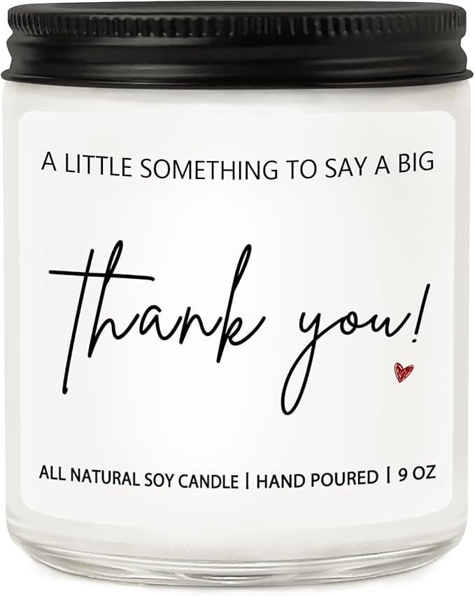 Thank You Hostess Gifts for Women, Funny Appreciation Gift for Friends Teacher Mom, Coworkers, Nurse, Employee, Boss- Lavender Scented Candles