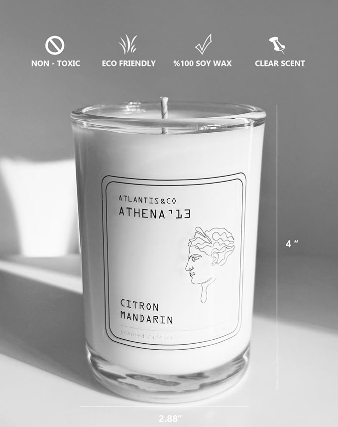 Citron Mandarin Scented Candle, 8oz Jar with Long-Lasting Burn, Giftable, Holidays,Birthdays
