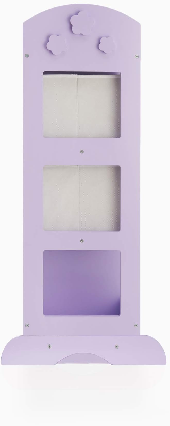 Guidecraft See and Store Dress-up Center – Lavender: Pretend Play Storage Closet with Mirror & Shelves, Armoire for Kids with Bottom Tray - Costume Storage Dresser