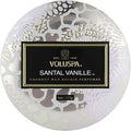 Voluspa Santal Vanille, Mini Tin Candle, 4 Ounce, 25 Hour Burn Time, Coconut Wax for Clean Burning, Handcrafted in The USA